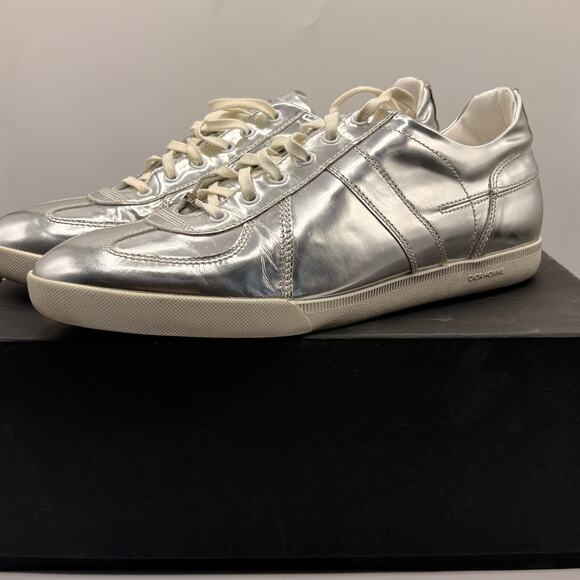 DIOR Metallic Low Top Sneakers Silver Sz 43.5/US 10.5 $510 - Picture 2 of 16